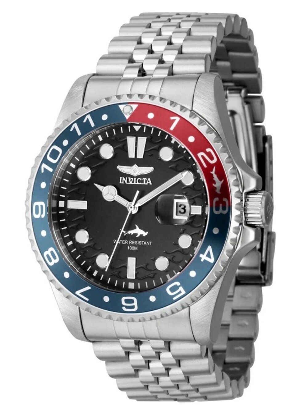 $199 Invicta Pro Diver Mens 43mm Steel, Blue, Red & Black Watch 40008 NIB
